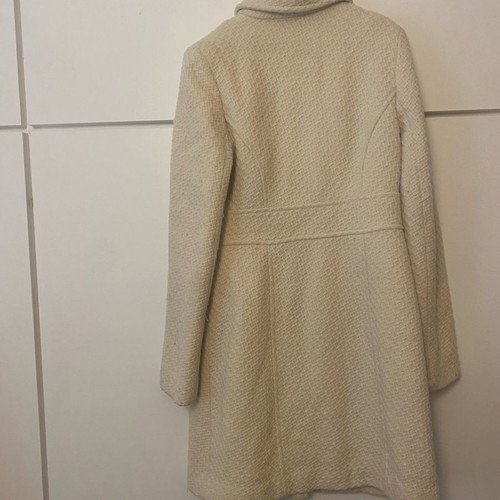 Wool blend coat used, 70% wool, beige, size S