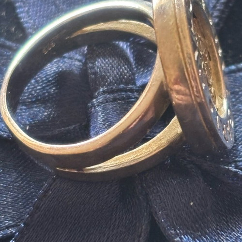 Bulgari ring silver gold 925 & 585 like new with zircon