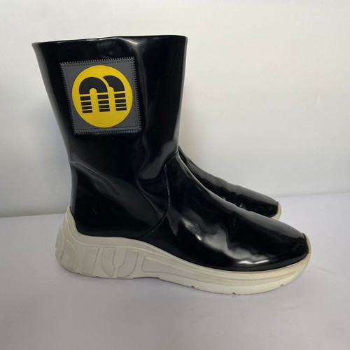 Miu Miu patent rain boots used, black, size 39