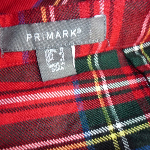 Primark mini skirt plaid Medium used, multicolor