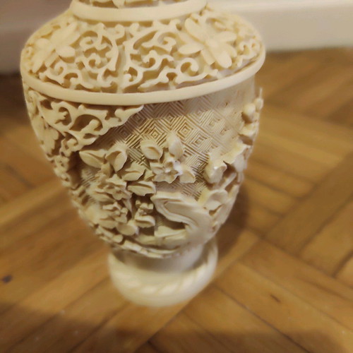 Alabaster decorative antique like new with Chinese carvings
