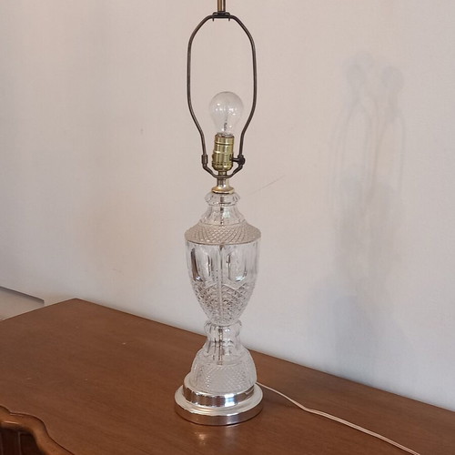 Vintage glass table lamp used