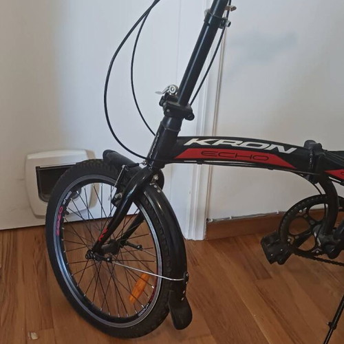 Kron Fold 3.0 20 Inch Folding City Bicycle like new, black-red