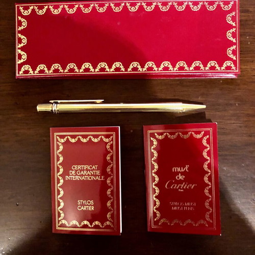 Les Must de Cartier gold-plated ballpoint pen like new