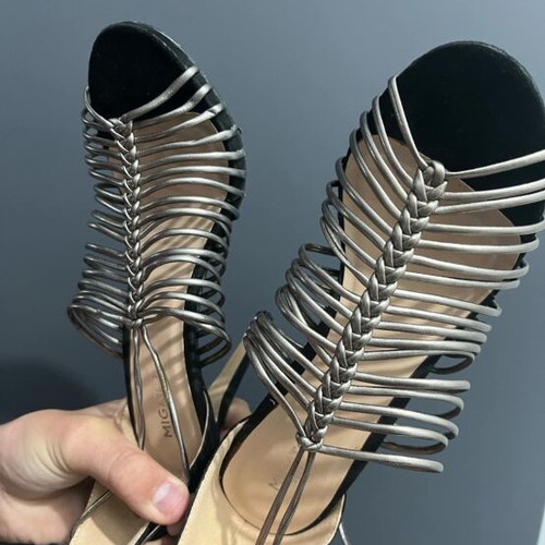 Migato sandals new, black and beige, size 39