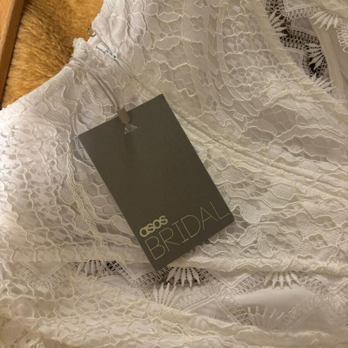 ASOS bridal wedding dress new, lace, white