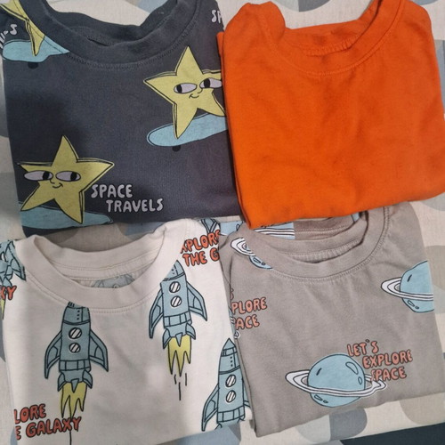 Long sleeve blouses used, size 92, 18-24 months, pack of 4
