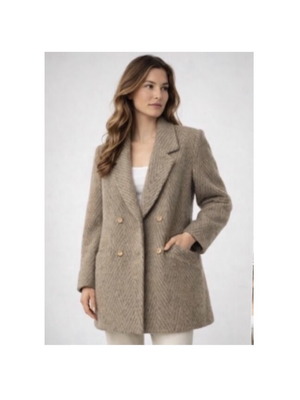 Wool blazer/coat Bling Athens like new, size 2, beige