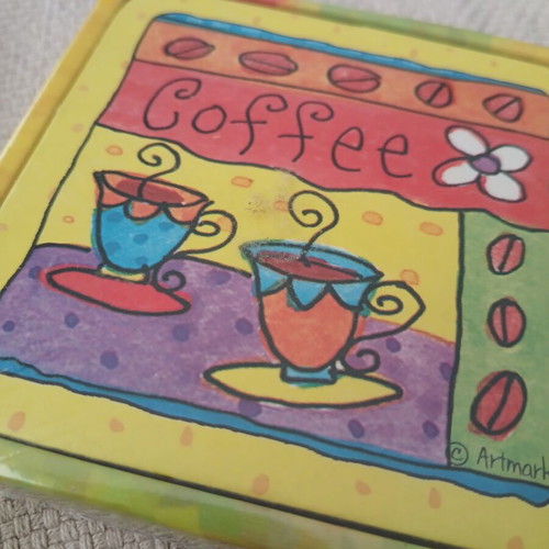 Artmark coasters and stainless steel tablecloth clips new