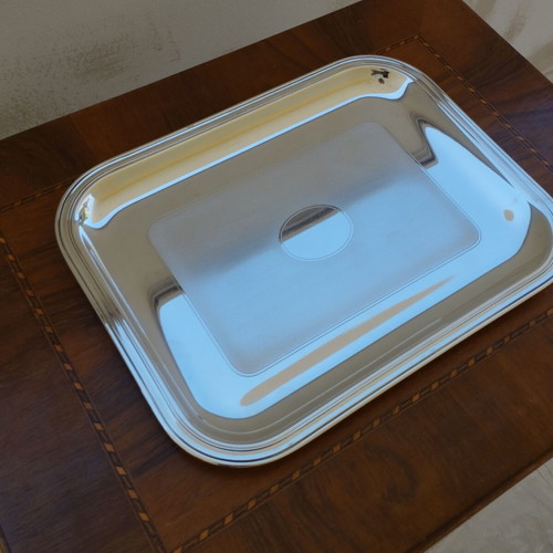 Christofle t 21 tray in very good condition, heavy item