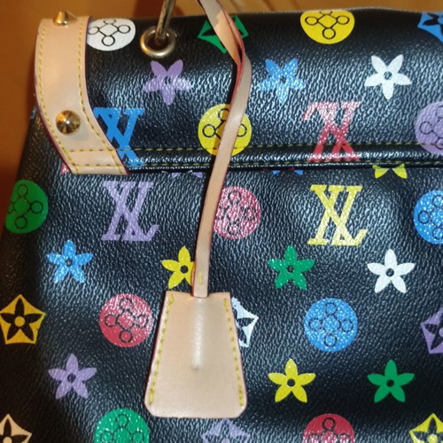 Shoulder bag new with multicolor monogram and many compartments