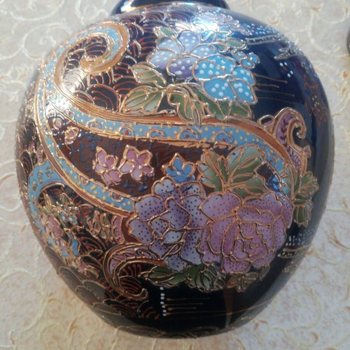 Decorative vase like new with embossed designs