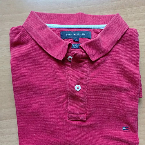 Tommy Hilfiger men's polo shirt size L like new, red