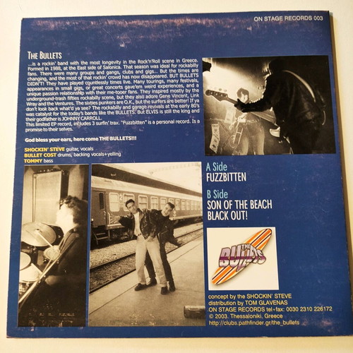 The Bullets Fuzzbitten 7" vinyl like new, rockabilly