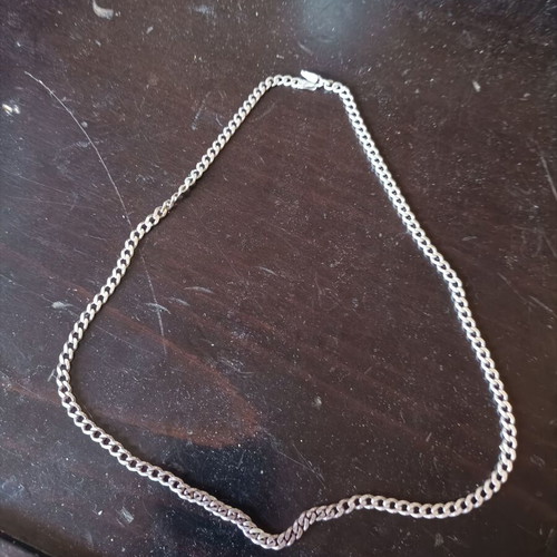Silver necklace chain used, 925 sterling silver