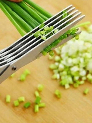 Herb scissors with five blades new