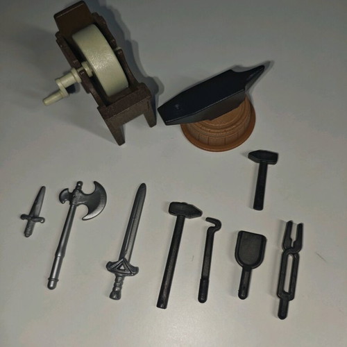 Playmobil blacksmith set new with anvil and tools
