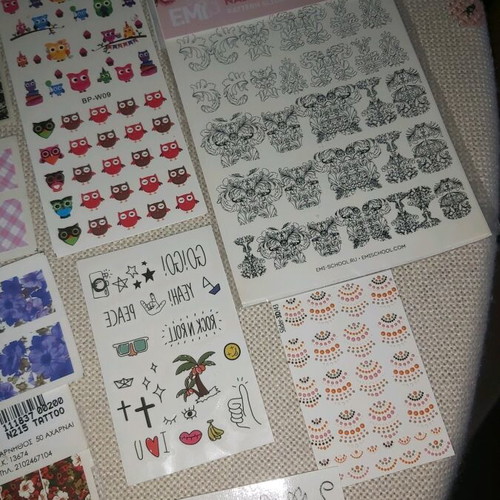 Nail sticker tattoos new, various designs