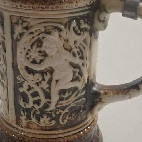 Βαυαρέζικο ποτήρι μπύρας με καπάκι σαν καινούργιο