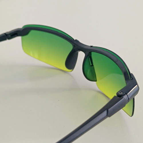 Anti-glare Polarized Night Driving Glasses with Sport Frame and Yellow-Green Lenses new