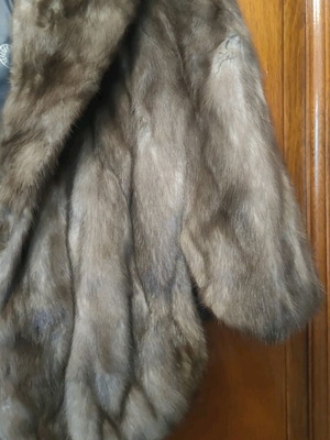 Etol mink fur cape like new, gray brown