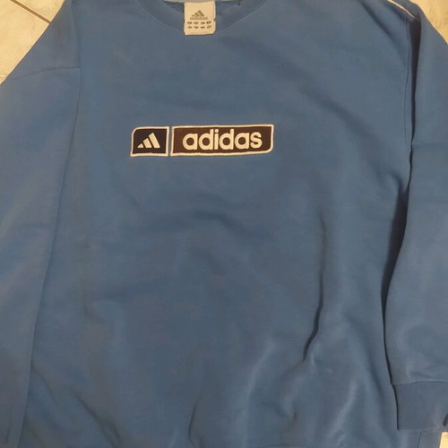 Adidas vintage sweatshirt used, blue, size M