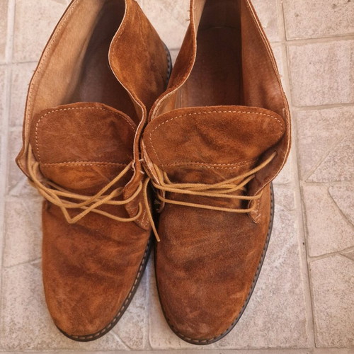 Suede leather boots like new, brown, size 42