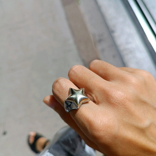 Gregio star ring used silver S925 with gold plating
