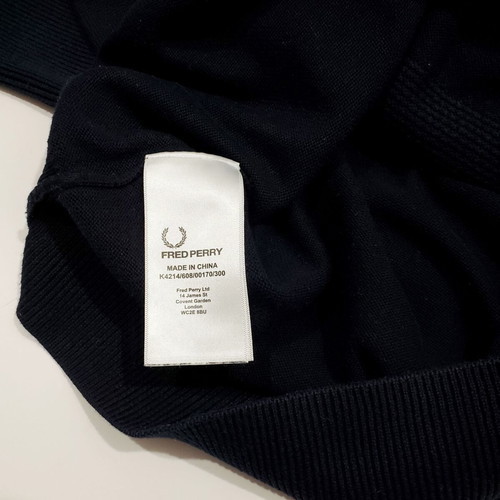 Fred Perry men's cotton sweater used, size XS-S, blue