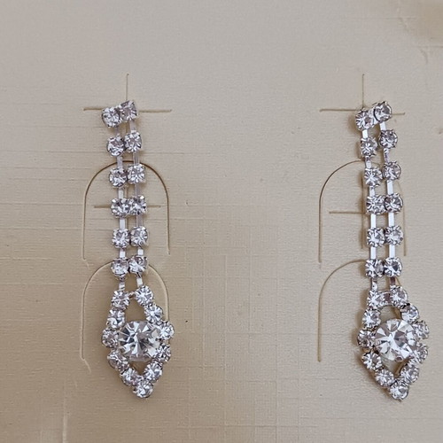 Dangling earrings new, silver, brass