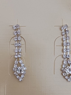 Dangling earrings new, silver, brass