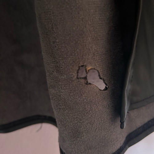 H&M leatherette jacket used with buttons, black