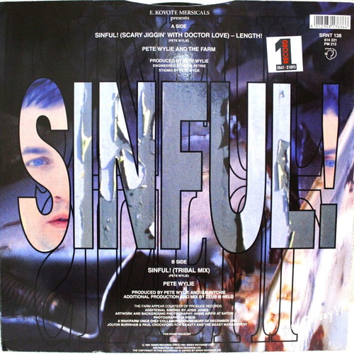 Pete Wylie And The Farm Sinful! 12" EP used, electronic