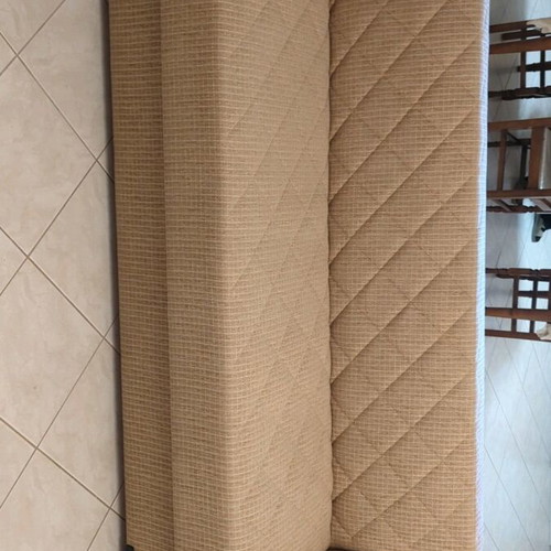 Practical three-seat sofa bed like new with storage compartments