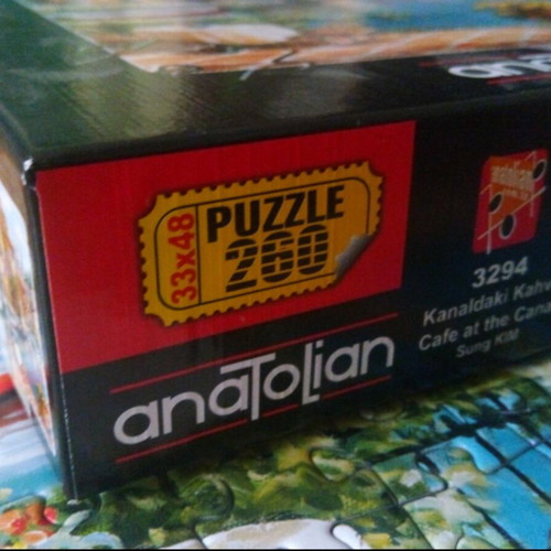 Anatolian puzzle 260 pieces used, cafe at the canal