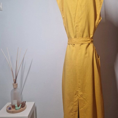 chinese dress ladies Zara Women's Boho Halter Neck Midi Dress | S UK8