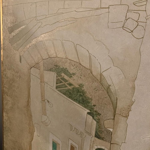 Painting I Patmos by Zoi Skiadarese on canvas like new
