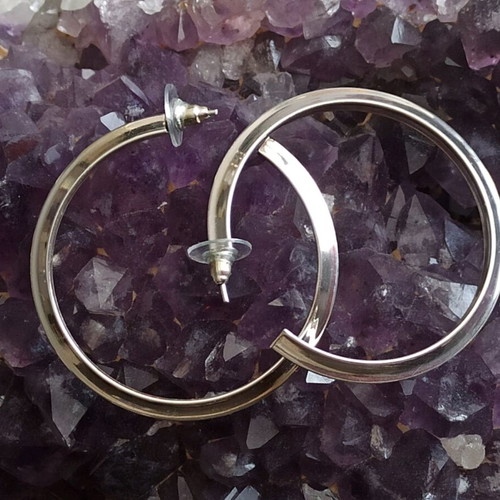 Silver Hoop Earrings 925 Like New