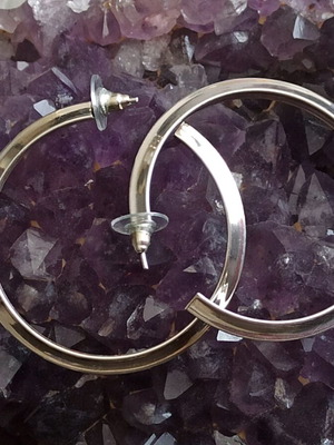 Silver Hoop Earrings 925 Like New