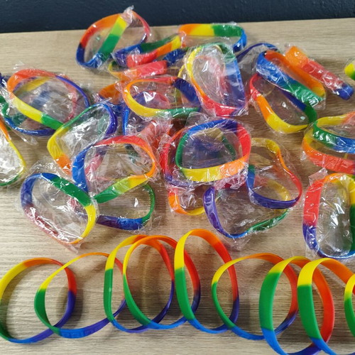Pride Silicone LGBT Wristbands set of 49 like new