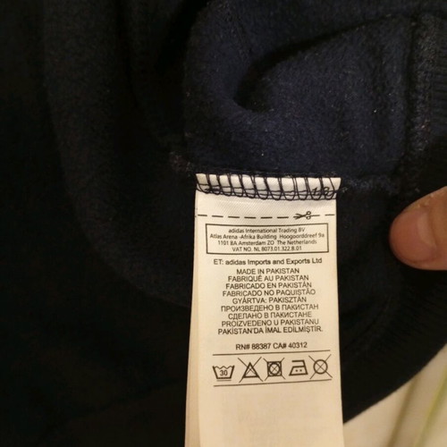 Adidas FZ HOOD FLE cotton hoodie blue size S like new
