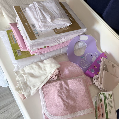 Newborn girl nursery bedding and essentials set