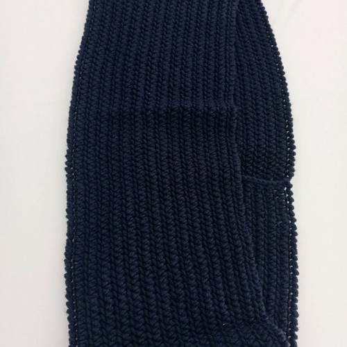 Knitted handmade men's scarf blue new