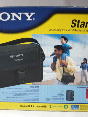 Sony Starter Accessory Kit Handycam ACC DHM2 Battery NP FM50 Hi8 HMP new