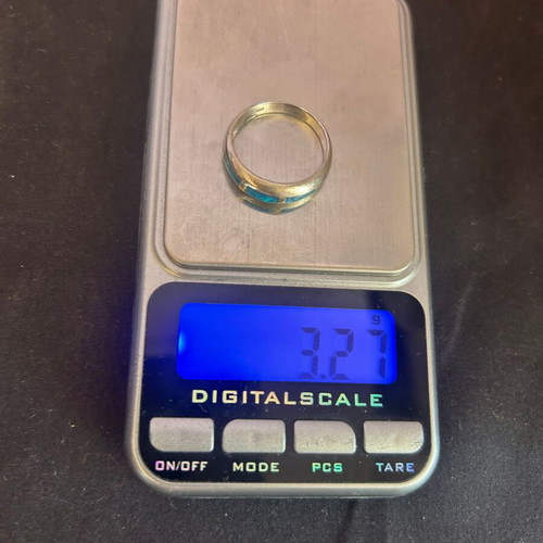 Silver 925 ring like new with blue details