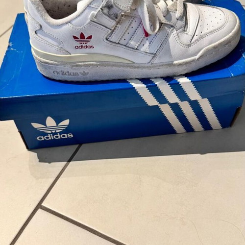 Adidas sports shoes used, size 38.5, white