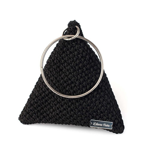 Handmade Triangular Bag new, black and white