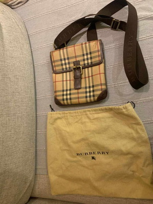 Τσάντα Burberry Haymarket Check χιαστί καινούργια vintage