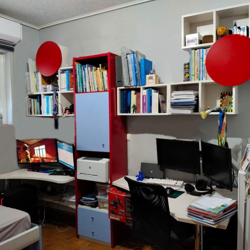 Neoset desk composition like new with bookshelf and melamine