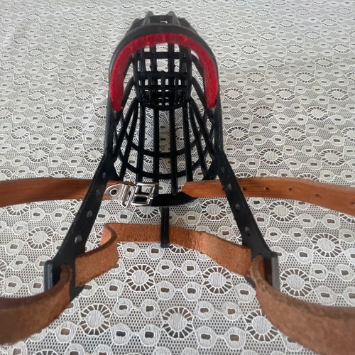 Dog muzzle, harness and collar like new